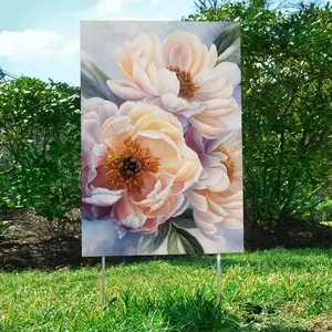 Beauty Of Peonies Courtyard Signboard