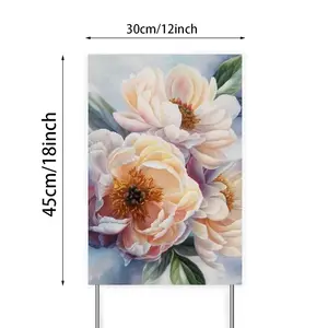 Beauty Of Peonies Courtyard Signboard