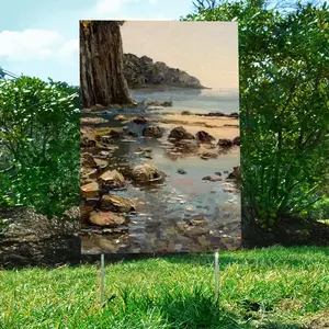 Famous Cliff Of The Black Sea Courtyard Signboard