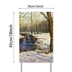 Early Spring Realism Courtyard Signboard