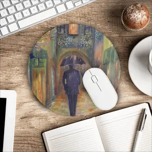 Istanbul On A Rainy Night Mouse Pad (Round)