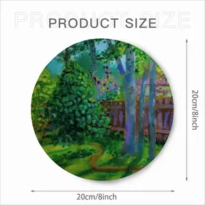 Backyard Fence Mouse Pad (Round)