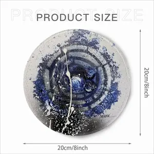 Basic Indigo Mouse Pad (Round)