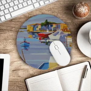 Sète Pointe Courte Mouse Pad (Round)