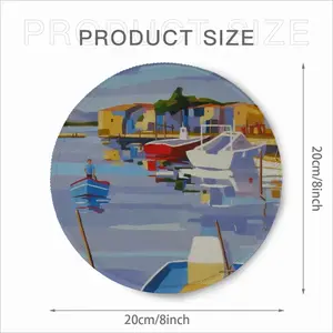 Sète Pointe Courte Mouse Pad (Round)