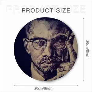 Malcolm X Portrait Mouse Pad (Round)