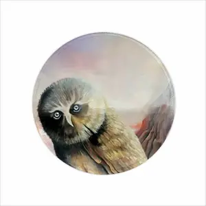 At Cliff Edge Mouse Pad (Round)