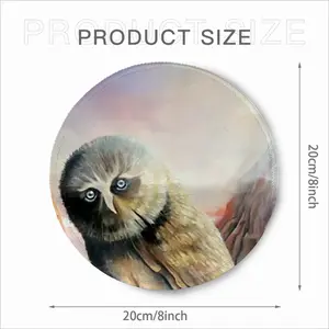 At Cliff Edge Mouse Pad (Round)