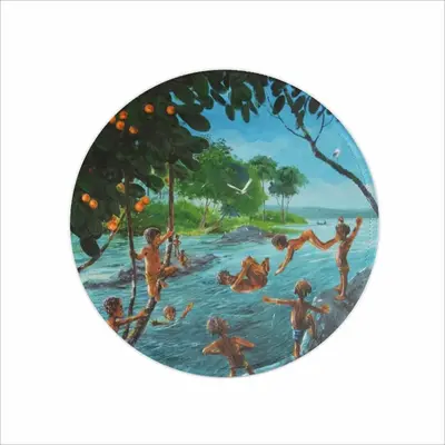 Frolicking On A Break Mouse Pad (Round)