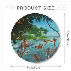 Frolicking On A Break Mouse Pad (Round)