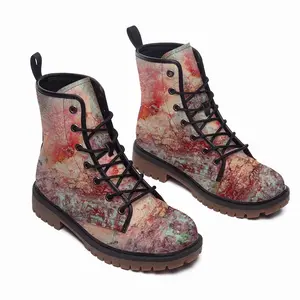 Men Clastic Leather Work Boots