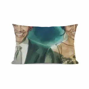 Barack & Michelle Obama Polyester Pillow (Rectangle, Multi-Size)