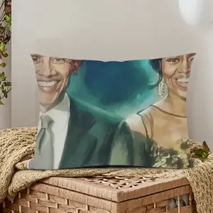 Barack & Michelle Obama Polyester Pillow (Rectangle, Multi-Size)