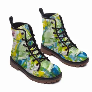 Men Camouflaged 2 Leather Work Boots