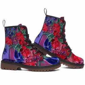 Men The Pleasure Of Flowers S Leather Work Boots