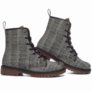 Men Shades Of Grey Leather Work Boots