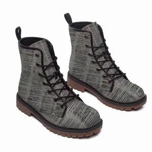 Men Shades Of Grey Leather Work Boots