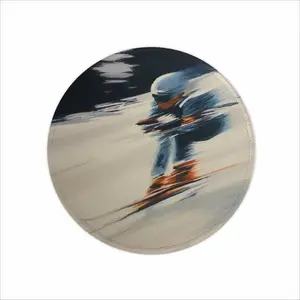 The Skier Mouse Pad (Round)