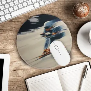 The Skier Mouse Pad (Round)