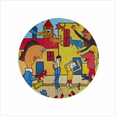 Street Scene Mouse Pad (Round)