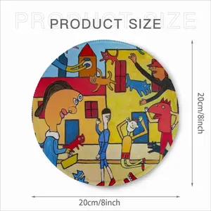 Street Scene Mouse Pad (Round)