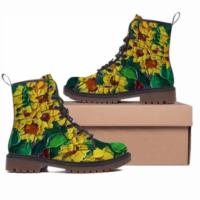 Men The Pleasure Of Flowers G Leather Work Boots