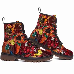 Men The Pleasure Of Flowers F Leather Work Boots