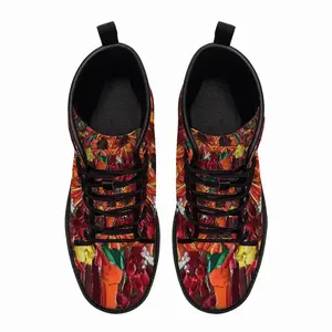 Men The Pleasure Of Flowers F Leather Work Boots