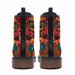 Men The Pleasure Of Flowers F Leather Work Boots