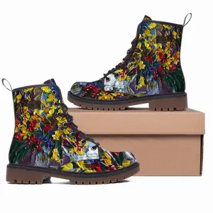 Men The Pleasure Of Flowers K Leather Work Boots