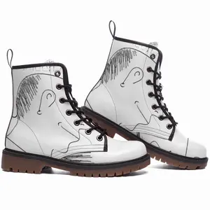 Men Du-Punk Leather Work Boots