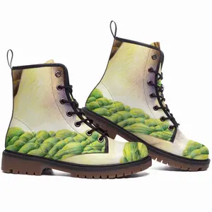 Men Landscape With Massive Rocks Leather Work Boots