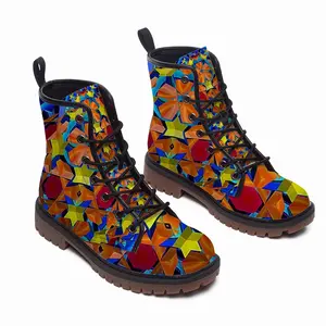 Men Kaleidoscope Leather Work Boots