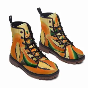 Men Papaya Freestyle Leather Work Boots