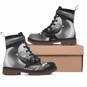 Men Planeten Planets Leather Work Boots