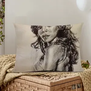 Ashanti Portrait Polyester Pillow (Rectangle, Multi-Size)