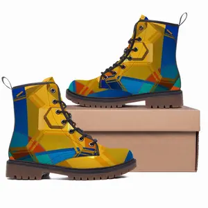 Men Yellow Submarine Leather Work Boots