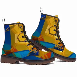 Men Yellow Submarine Leather Work Boots