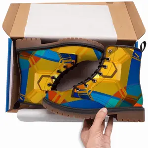 Men Yellow Submarine Leather Work Boots