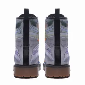 Men Heart Of Butterfly Leather Work Boots