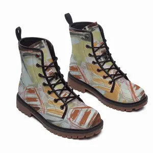 Men Boat Launch Leather Work Boots