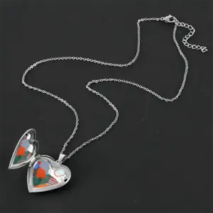 Modern Extra Large Orange Love Necklace