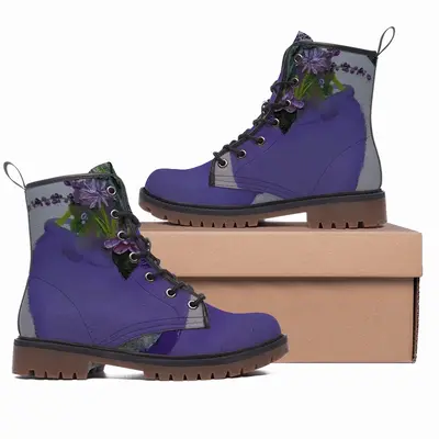 Men Purple 2019 Leather Work Boots