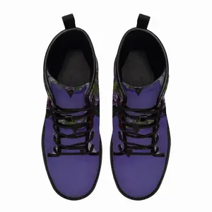 Men Purple 2019 Leather Work Boots