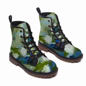 Men Water Lilies 1 Leather Work Boots