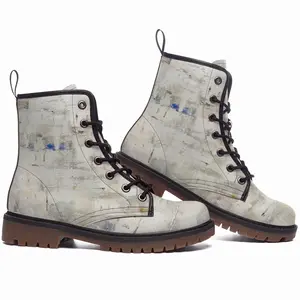 Men White Medina Leather Work Boots