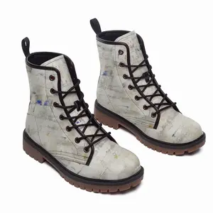 Men White Medina Leather Work Boots