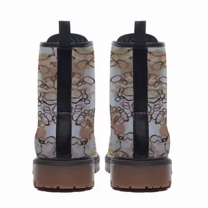 Men Sand Stone Images Leather Work Boots