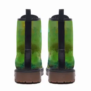 Men Green 3 Leather Work Boots