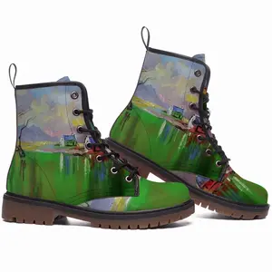 Men Green Ismy Valley Leather Work Boots